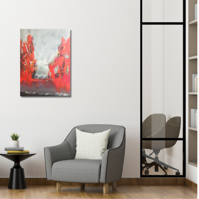 Aïmura – Peinture abstraite contemporaine 60x80 – Virginie Segers