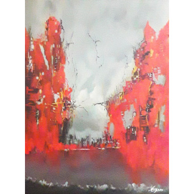 Aïmura – Peinture abstraite contemporaine 60x80 – Virginie Segers