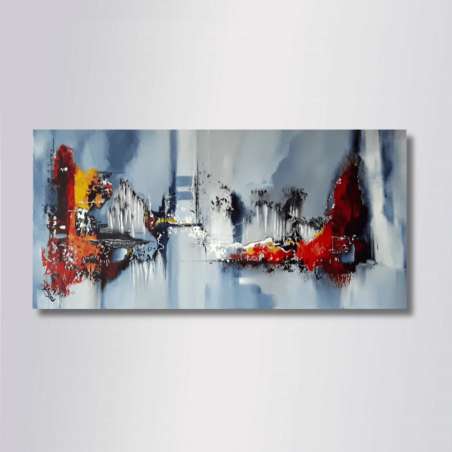 WAENA – Peinture abstraite contemporaine 40x80 – Virginie Segers
