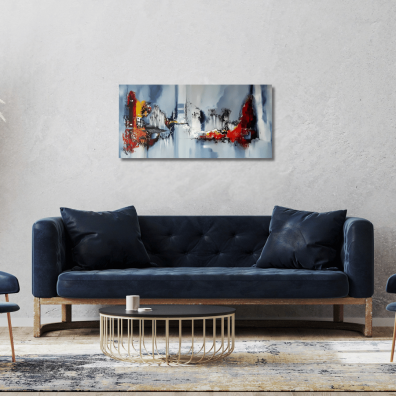 WAENA – Peinture abstraite contemporaine 40x80 – Virginie Segers