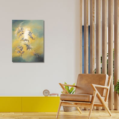 HANABI – Peinture abstraite contemporaine 60X80 – Virginie Segers