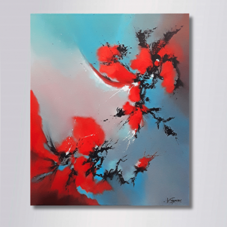 ZYRA – 38X46 peinture abstraite originale | Virginie Segers