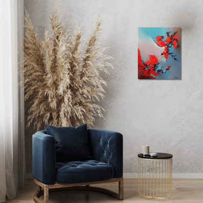 ZYRA – 38X46 peinture abstraite originale | Virginie Segers