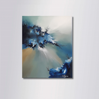 NAHLA – 24X30 peinture abstraite originale | Virginie Segers