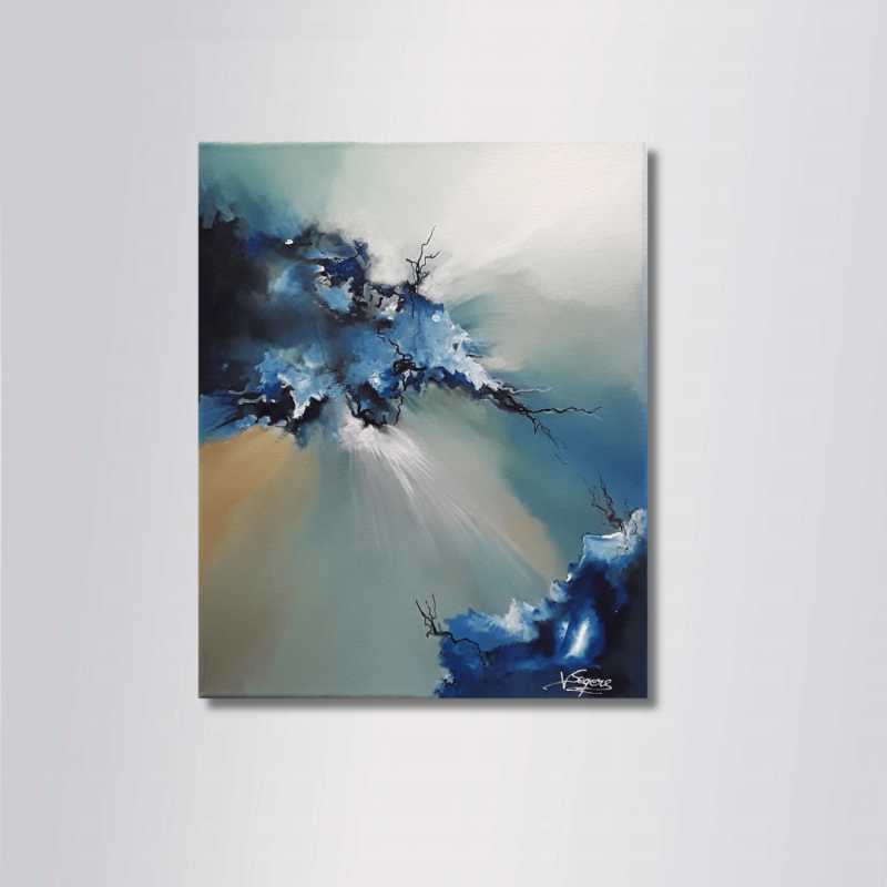NAHLA – 24X30 peinture abstraite originale | Virginie Segers