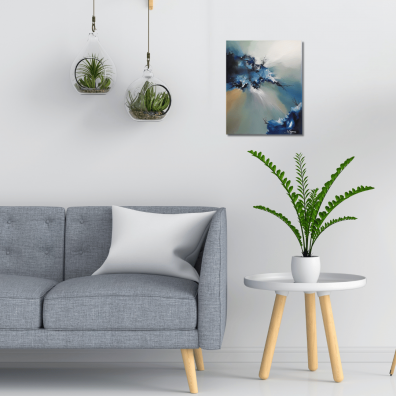 NAHLA – 24X30 peinture abstraite originale | Virginie Segers