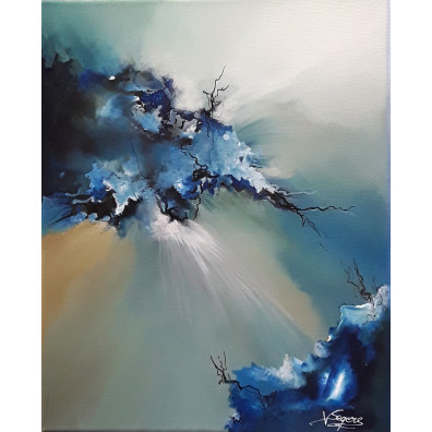 NAHLA – 24X30 peinture abstraite originale | Virginie Segers