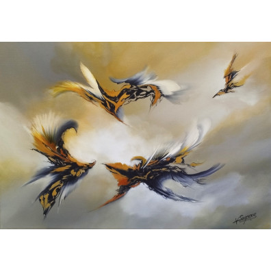 VAIRA- 55X38- peinture abstraite originale | Virginie Segers