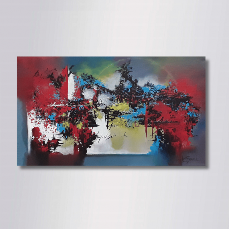 ENKI-46X27- peinture abstraite originale | Virginie Segers