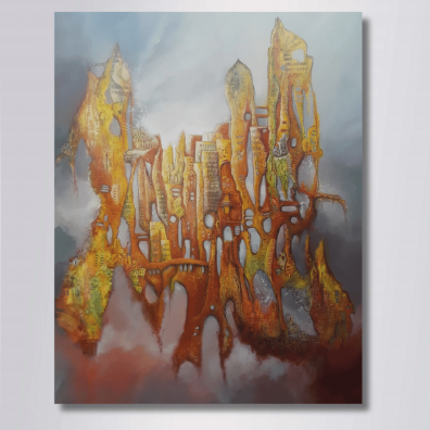 Tableau Abstrait ORENSYA 150x120  Virginie Segers