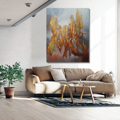 Tableau Abstrait ORENSYA 150x120  Virginie Segers