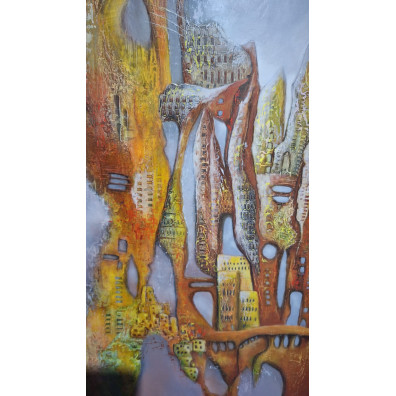 Tableau Abstrait ORENSYA 150x120  Virginie Segers