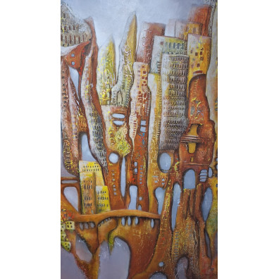 Tableau Abstrait ORENSYA 150x120  Virginie Segers