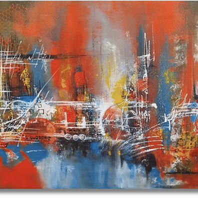 Tableau Abstrait ORYA 50X40  Virginie Segers