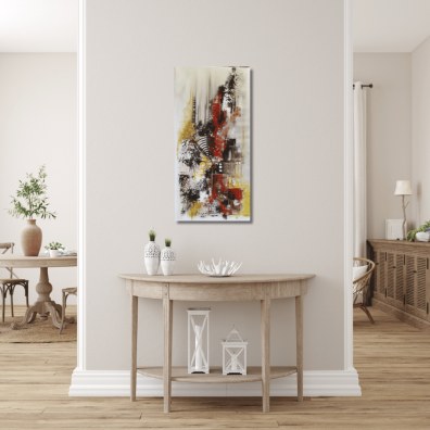 LYNAE – Peinture abstraite contemporaine 40x80 – Virginie Segers