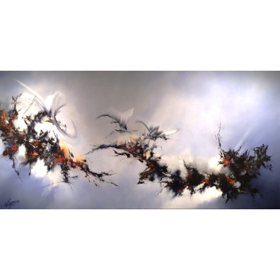 Tableau Abstrait FAE 100X50  Virginie Segers