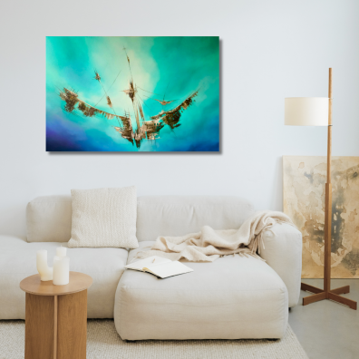 Tableau Abstrait WAYRA 100x65  Art Contemporain de Virginie Segers