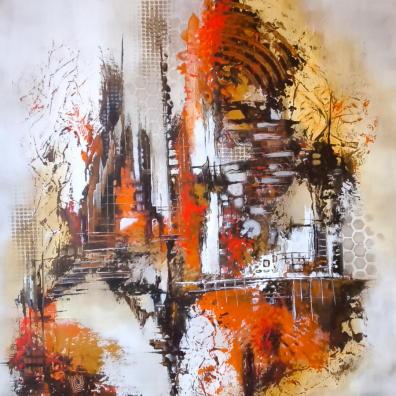 Tableau Abstrait AFAQ 50x70  de Virginie Segers