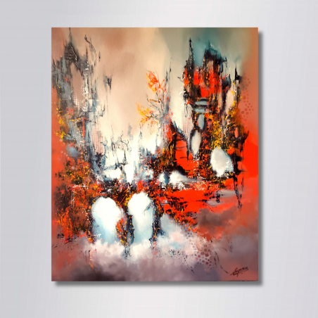 Tableau Abstrait VIHARA 60x73  de Virginie Segers